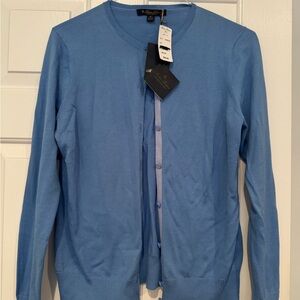 Brooks Brothers Light Blue Cotton Cardigan